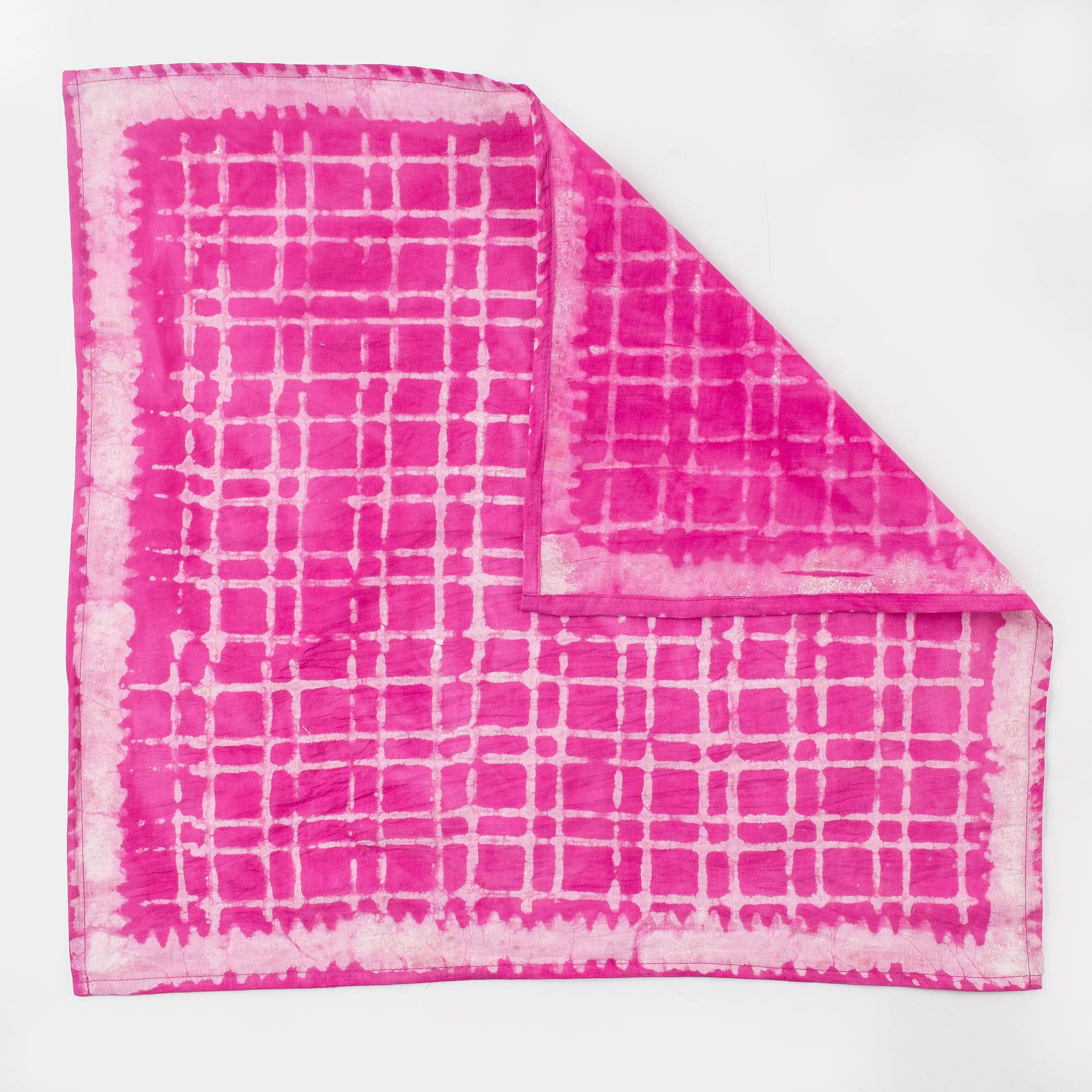 Trendy Hand Block Print Cotton Check Bandana for Men & Women 600